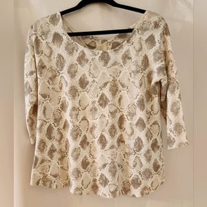 Bobeau 3/4 Length Sleeve Top Size XS